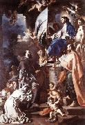 St Bonaventura Receiving the Banner of St Sepulchre from the Madonna, Francesco Solimena